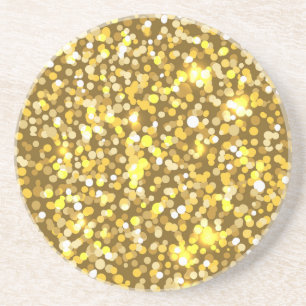 Golden glitter coaster