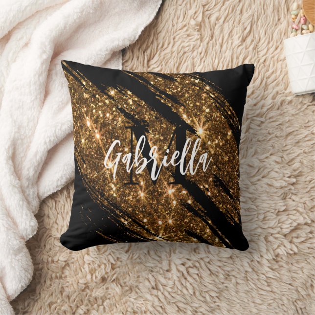 Golden Glitter Cushion (Blanket)