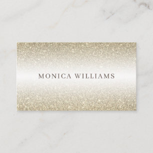 Golden glitter faux texture business card