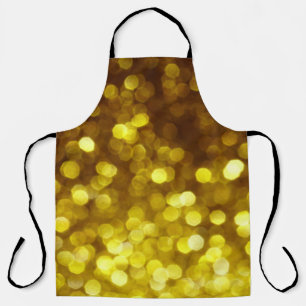 Golden glitter: festive Christmas texture. Apron