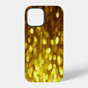 Golden glitter: festive Christmas texture. iPhone 12 Case