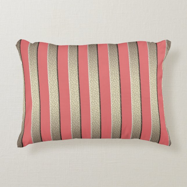 Golden glitter gradient striped lined stripes cora decorative cushion (Front)