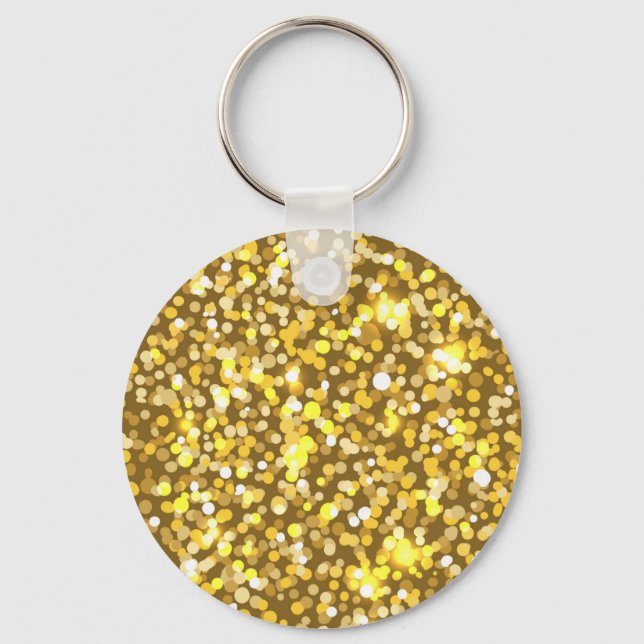Golden glitter key ring (Front)