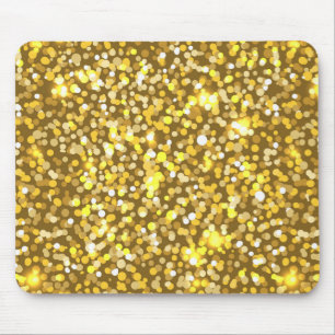 Golden glitter mouse pad