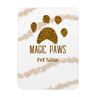 Golden glitter paws pet salon add name email websi