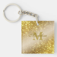 Golden glitter personalised Tote