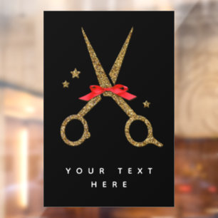 Golden glitter scissors - Hair dresser stylist