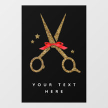 Golden glitter scissors - Hair dresser stylist Win