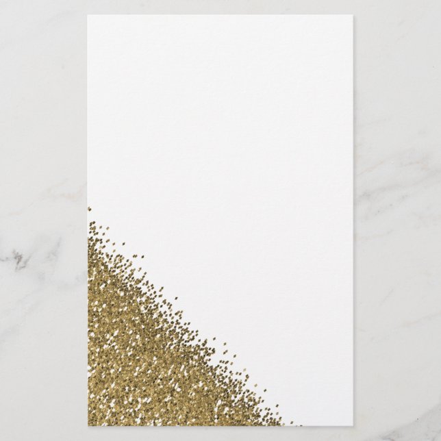 Golden glitter stationery (Front)