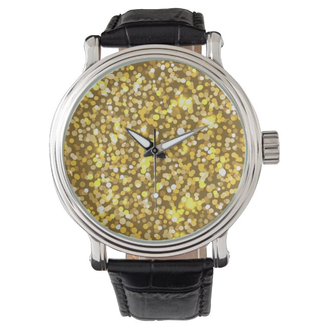 Golden glitter watch (Front)