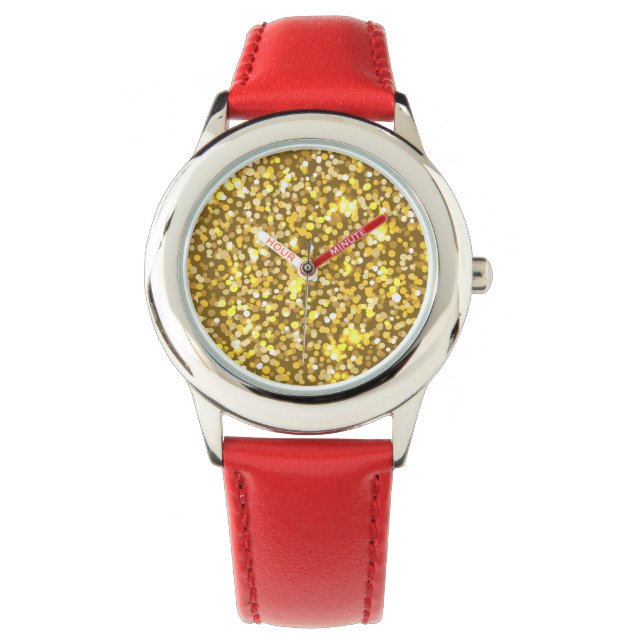Golden glitter watch (Front)