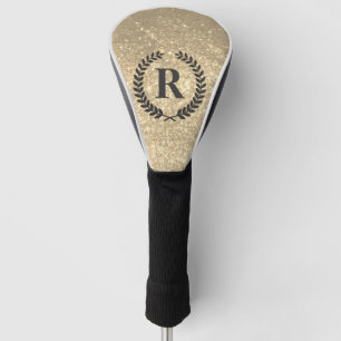Golden Glitter With Monogram Golf Head Cover