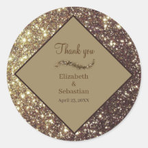 Golden glitters sparkling Thank you