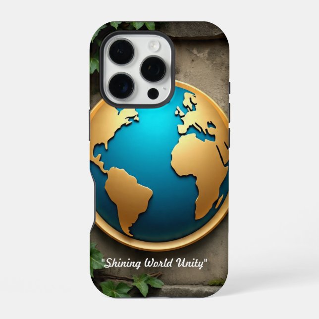 "Golden Globe Glory" iPhone Case (Back)