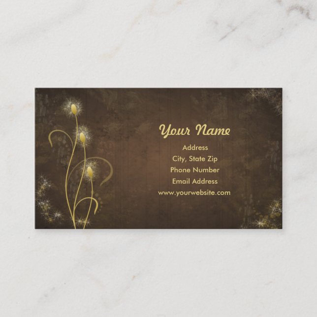 Golden Glow Business Card (Front)