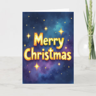 Golden Glow Christmas Card