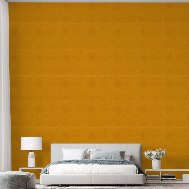 Golden Glow Concrete Slats  Wallpaper (Bedroom)