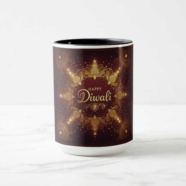 Golden Glow Diwali  Mug (Center)