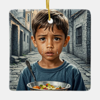 Golden Glow Dreams Ceramic Ornament