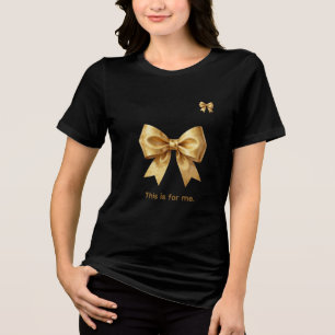 Golden Glow Festive Bow Tri-Blend Shirt