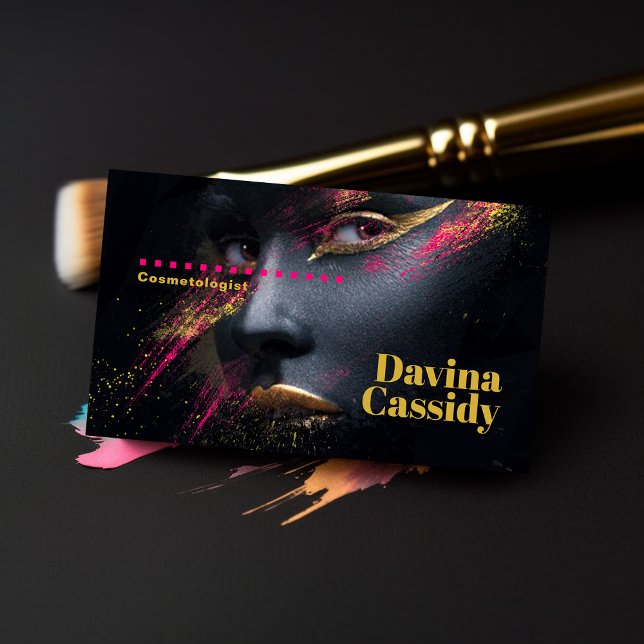 Golden Glow Neon Business Card (Creator Uploaded)
