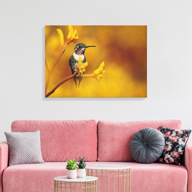 Golden Glow Stretch Canvas Print (Insitu(LivingRoom))