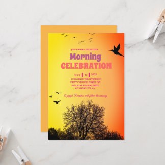 Golden Glow Sunrise Celebration Invitation