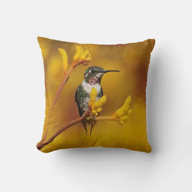 Golden Glow Throw Pillow (Front)
