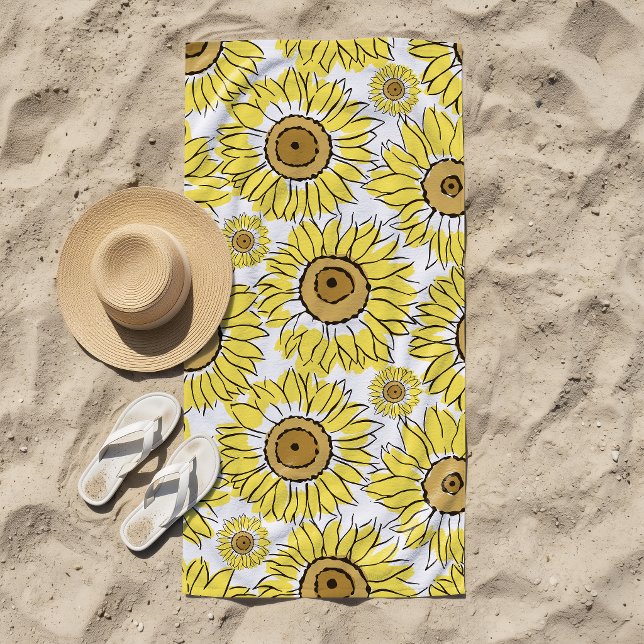 Golden Glow Yellow Beach Towel (Creator Uploaded)