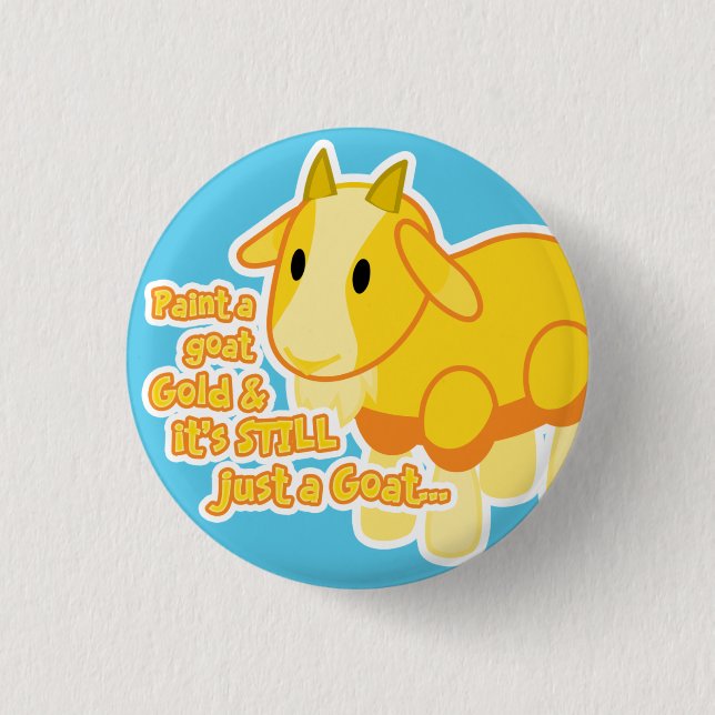 Golden Goat Button (Front)
