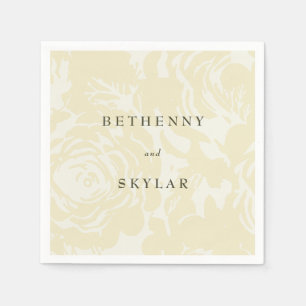 Golden Gold Blooms Napkin