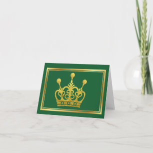 Golden Golf Crown Birthday Card