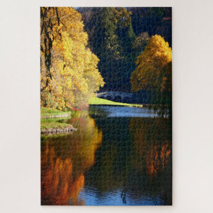 Golden Gorgeous, autumn at Stourhead. Jigsaw Puzzle