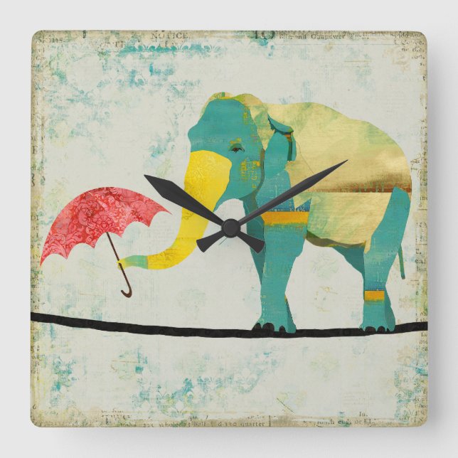 Golden Graceful Elephant Clock (Front)