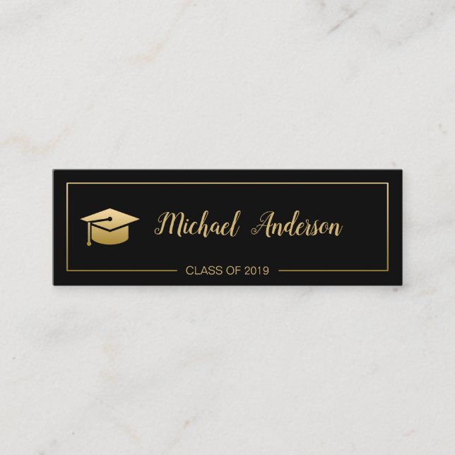 Golden Graduation 2019 Name Card (Front)