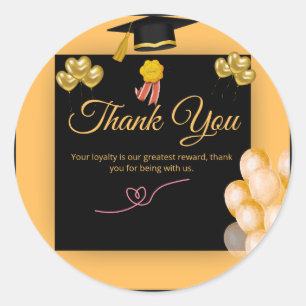 Golden Graduation Celebration 2026 Classic Round Sticker