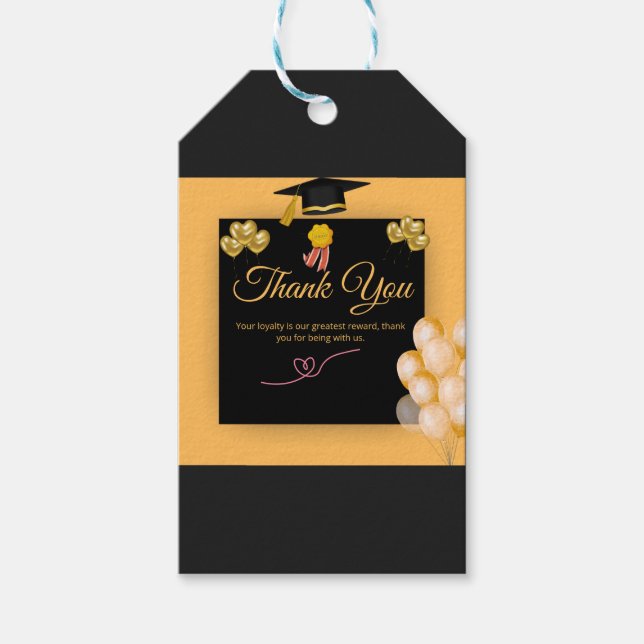 Golden Graduation Celebration 2026 Gift Tags (Front)