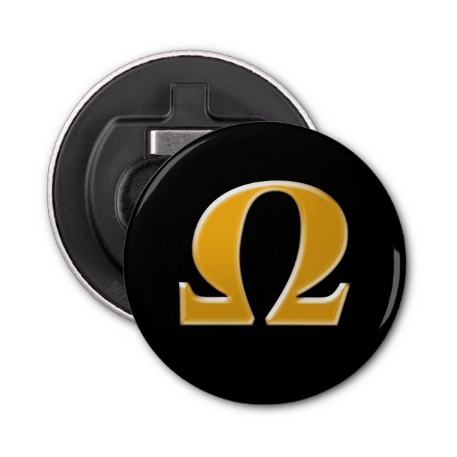 Golden Greek Omega - Symbol of Resistance Bottle Opener (Front)