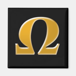 Golden Greek Omega - Symbol of Resistance Magnet