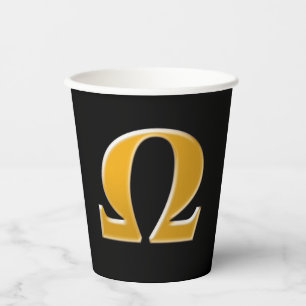 Golden Greek Omega - Symbol of Resistance Paper Cups