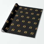 Golden Greek Omega - Symbol of Resistance Wrapping Paper<br><div class="desc">The Greek letter Omega representing the electrical unit of resistance is presented here in beautiful gold tone. Use it to demonstrate your personal resistance to a cause or for more scientific reasons. Note, on many products you can use the customise feature to change the size of the Omega symbol and...</div>