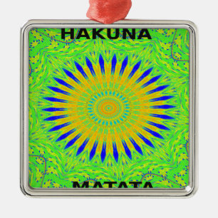 Golden Green African Traditional Fabric Colours Metal Tree Decoration