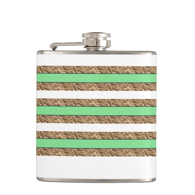 Golden Green  Hip Flask (Front)