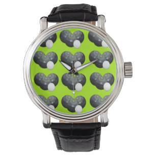 Golden Green Lawn Bowls, Mens Wristwatch