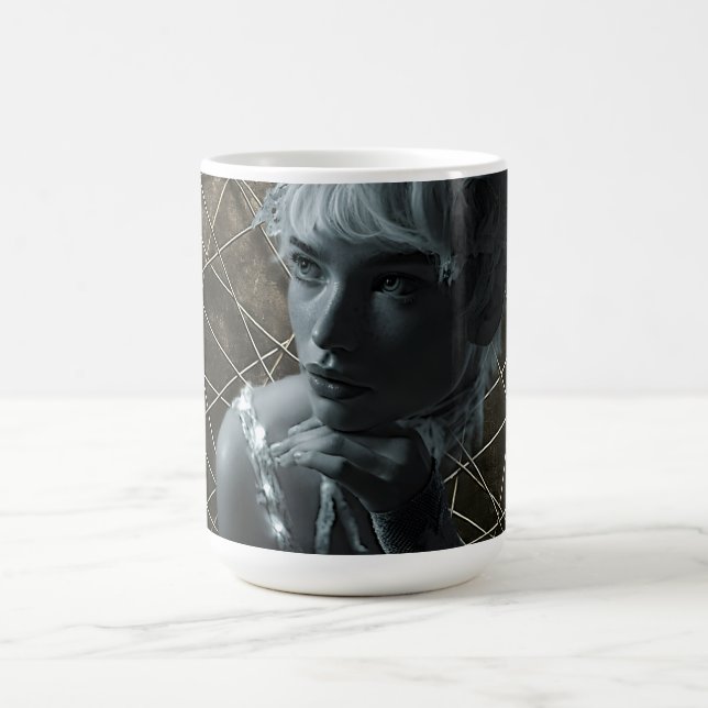 Golden Grid Muse Coffee Mug (Center)