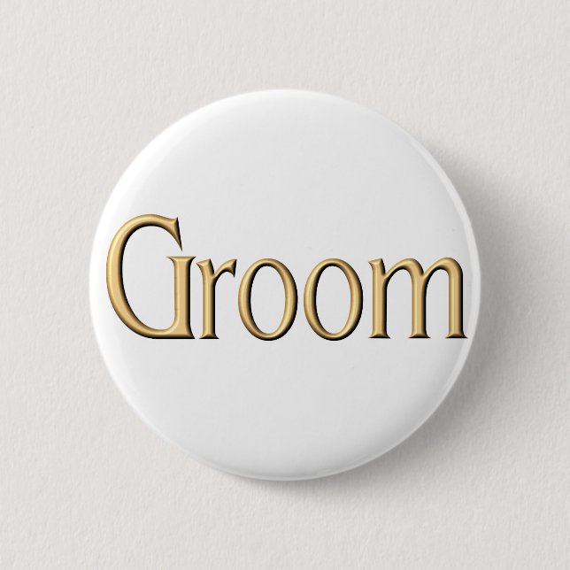 Golden Groom button (Front)