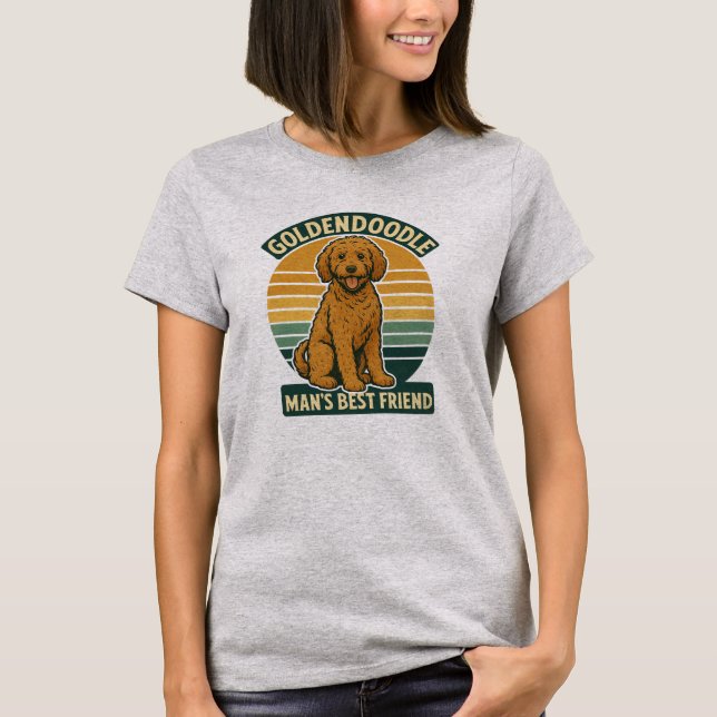 Golden Groove Festival – Retro Goldendoodle T-Shirt (Front)