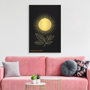 Golden Growth Radiance Fine Art Canvas Print