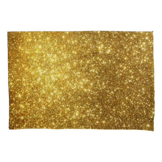 Golden grunge, high-resolution raster illustration pillowcase (Front)