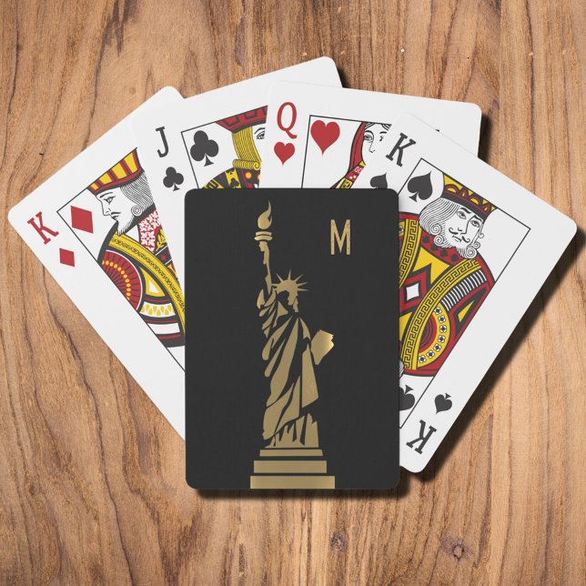 GOLDEN GRUNGE STATUE OF LIBERTY PLAYING CARDS (Creator Uploaded)